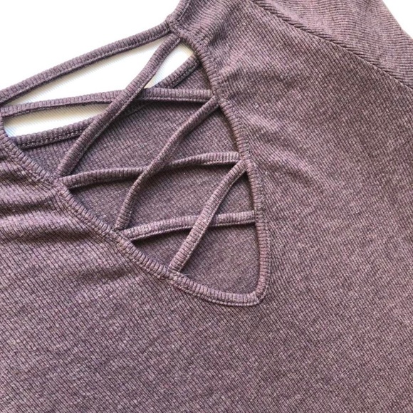 Purple/ Mauve long sleeve short bodycon dress from garage - Picture 3 of 3